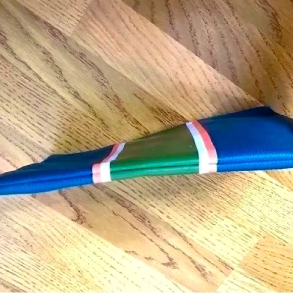 C Wonder Striped Leather Clutch Purse NWOT - Picture 2 of 11